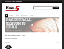 Tablet Screenshot of h5sportsfanwear.com